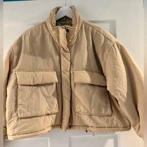 Ci Sono Women’s Full Zip Padded Jacket Khaki Size XL